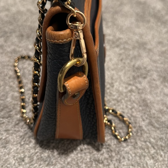 Dooney & Bourke Black and Brown Crossbody Bag with unbranded chain - Picture 10 of 12